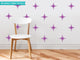 Retro Stars Fabric Wall Decal, Purple