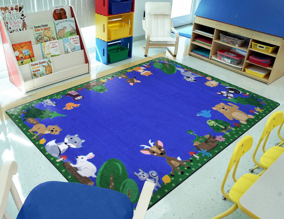 Animals Among Us Rug, 5'4"x7'8"