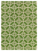 Davin Contemporary Area Rug, Green and Cream, 5'x7'