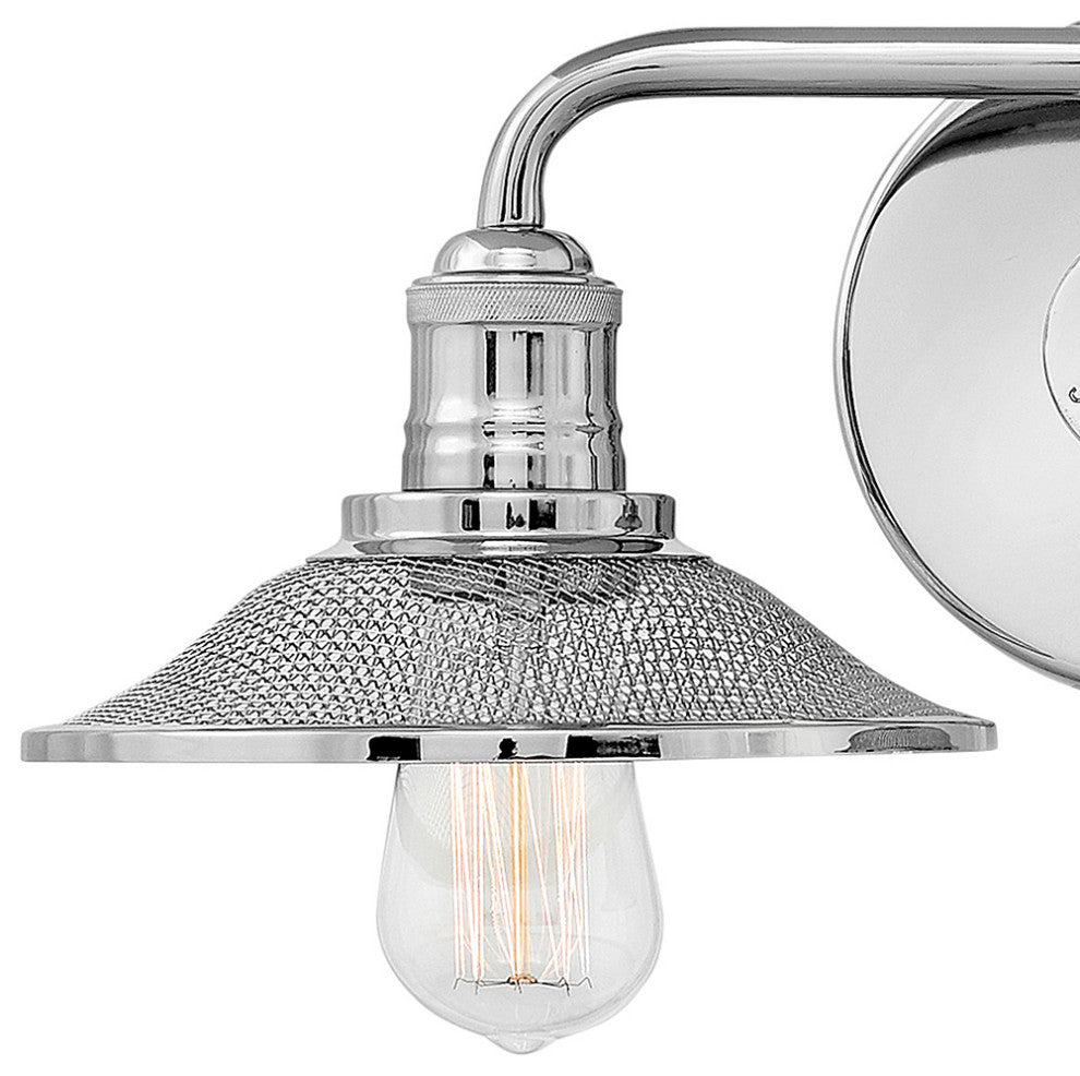 Hinkley Rigby Small Two Light Vanity, Polished Nickel