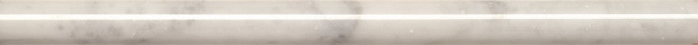 .75"x12"Carrara White Marble Moulding, Pencil Moulding, Polished, Sample