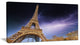 "Beautiful View Paris Eiffel Tower Under Purple Sky" Wall Art, 40"x20"