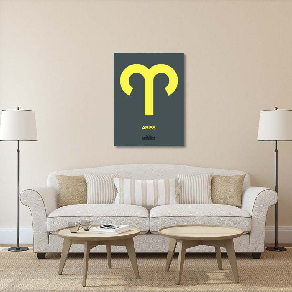 "Aries Zodiac Sign Yellow" Fine Art Print