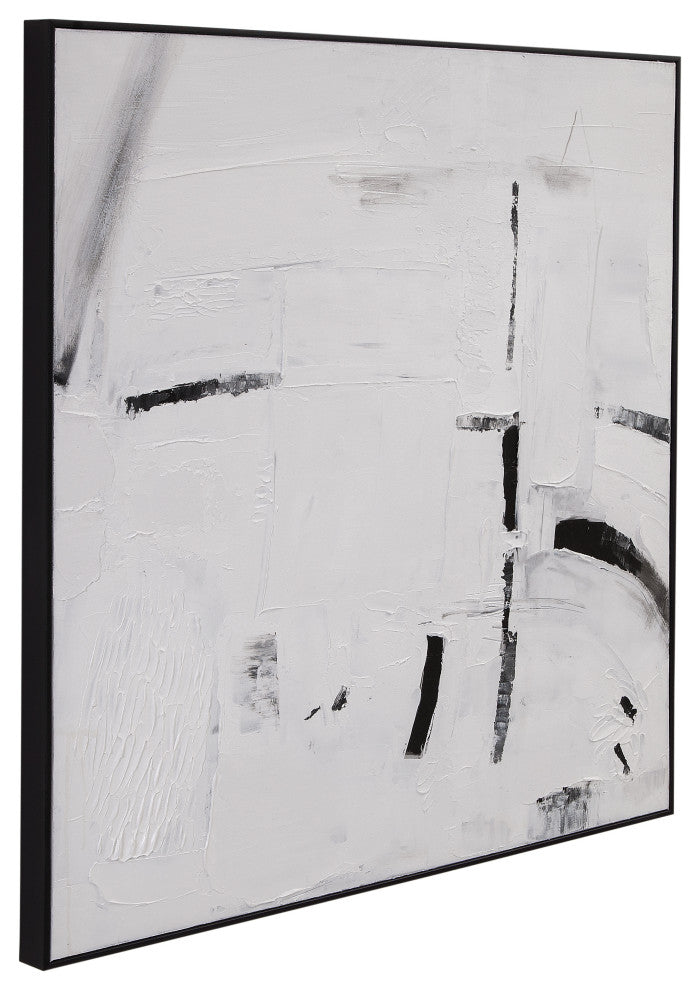 Miles Framed Canvas White/Black