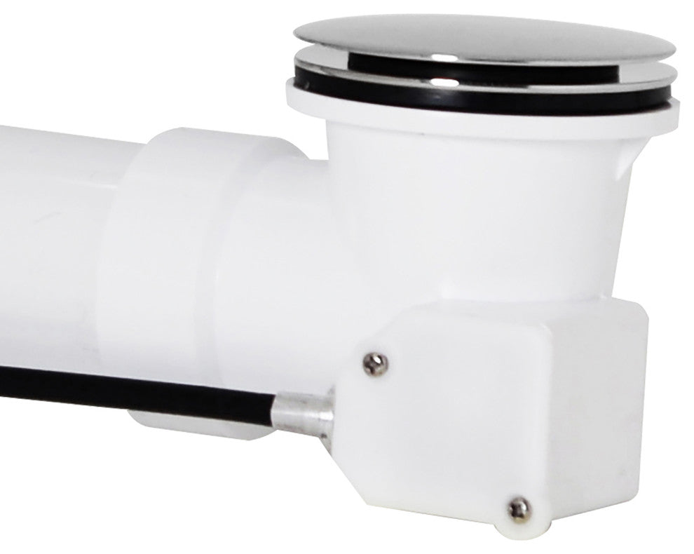 Sch. 40 PVC 27" Cable Drive Bath Waste In Oil Rubbed Bronze, Polished Chrome