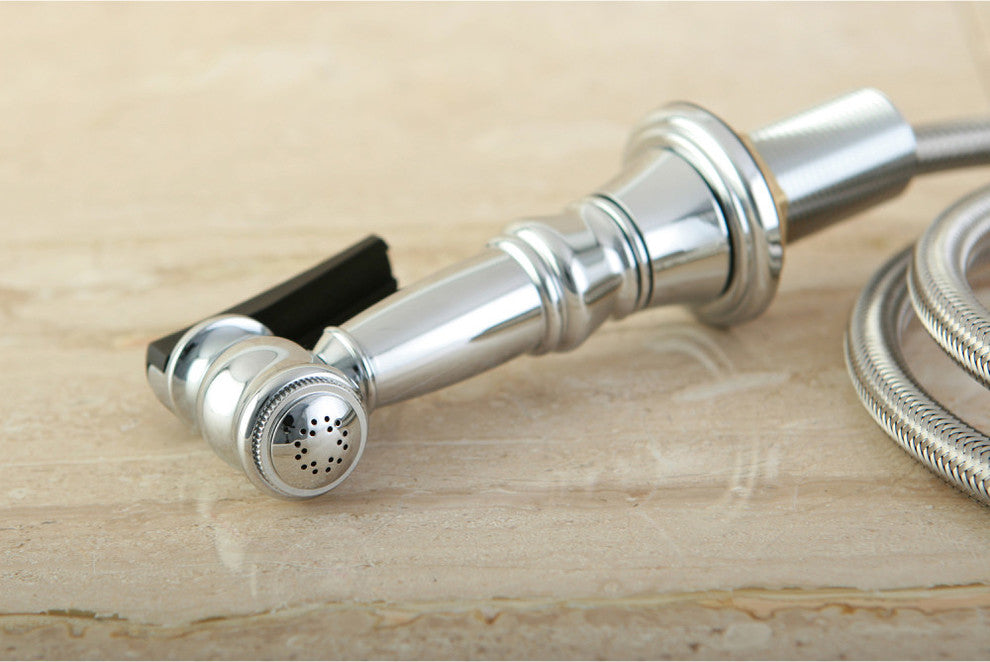 Gourmet Scape Kitchen Faucet Sprayer With Hose, Polished Chrome