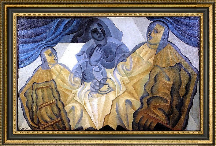 Juan Gris The Three Masks - 16" x 24" Framed Premium Canvas Print