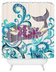Valentina Ramos Whale Blossom Shower Curtain