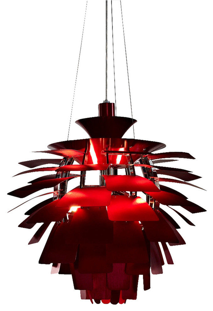Modern Contemporary Living Dining Room 28" Ceiling Light Chandelier Red