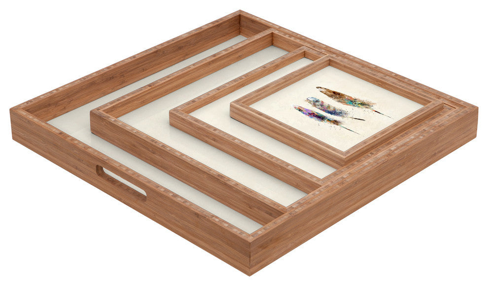 Deny Designs Brian Buckley Free Feathers Square Tray
