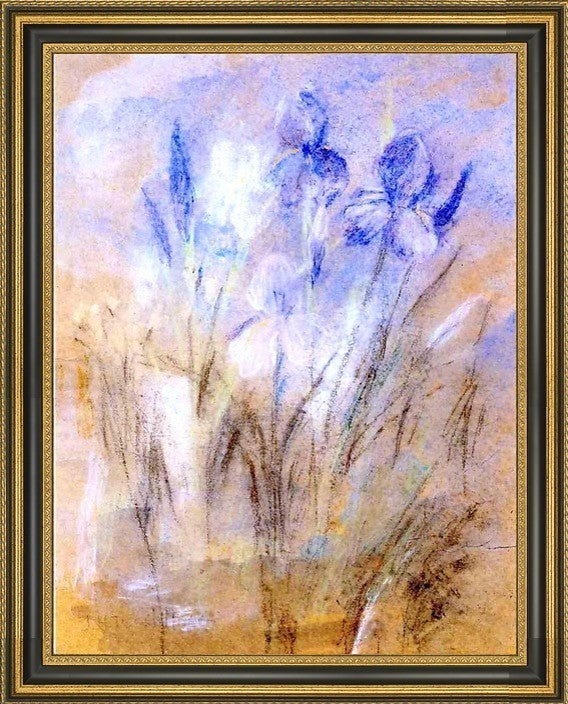 John Twachtman Irises Framed Premium Canvas Print, 21"x28"