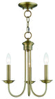 Livex Lighting Estate Light Mini Chandelier, Antique Brass