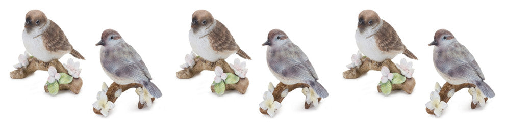 Bird on Branch Figurine, 6-Piece Set
