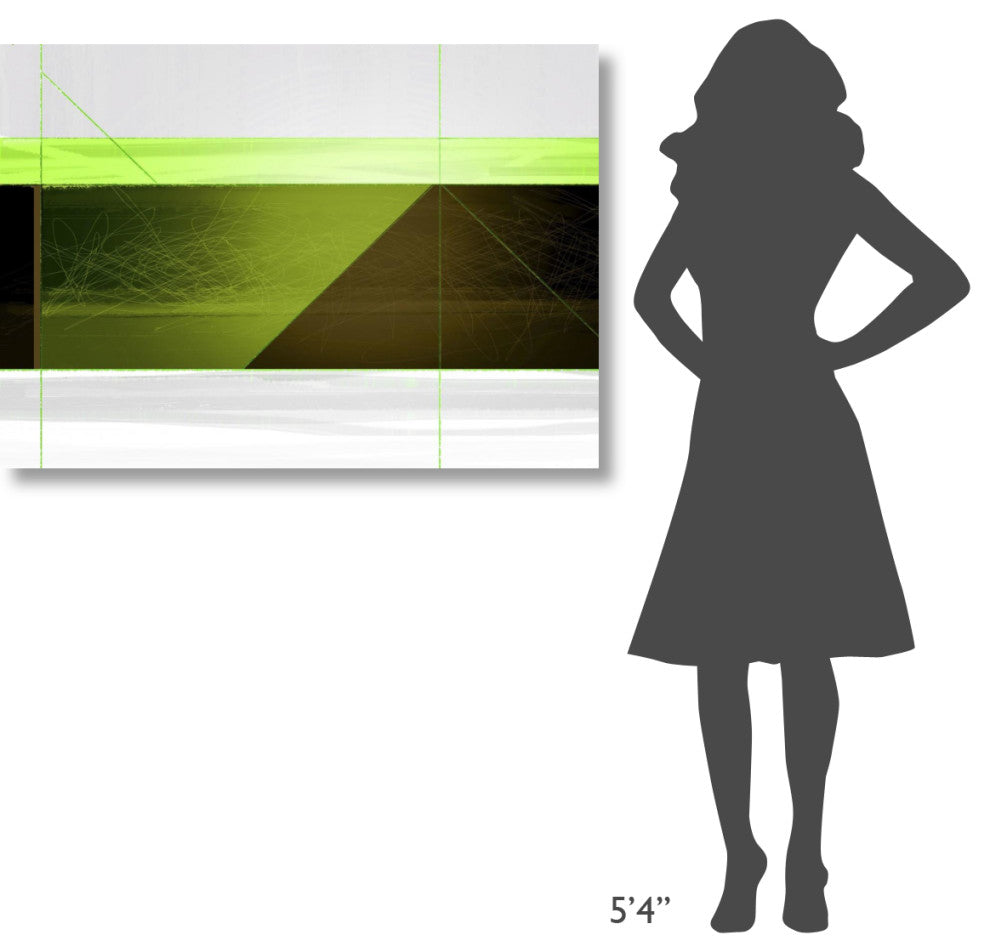"Abstract Brown And Green" Fine Art Print
