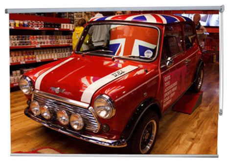 "Mini Cooper" Artwork, 4' Shade, Partial Sheer, Left