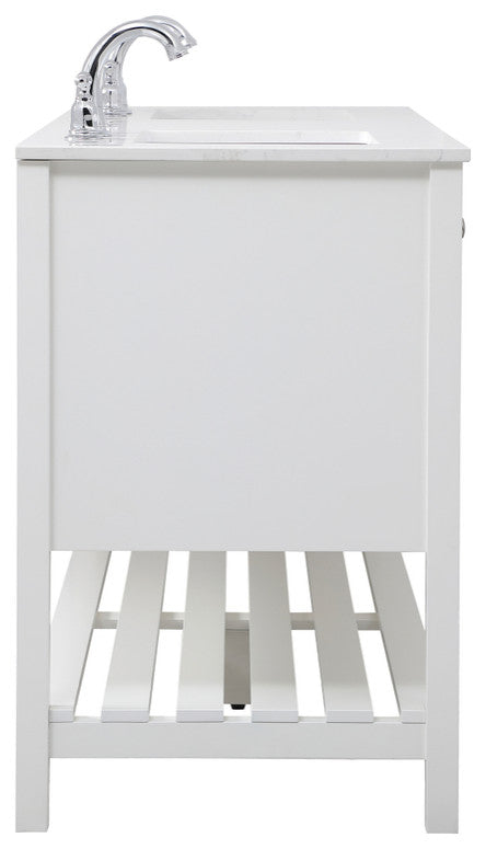 Tucker White 60" Double Sink Bathroom Vanity