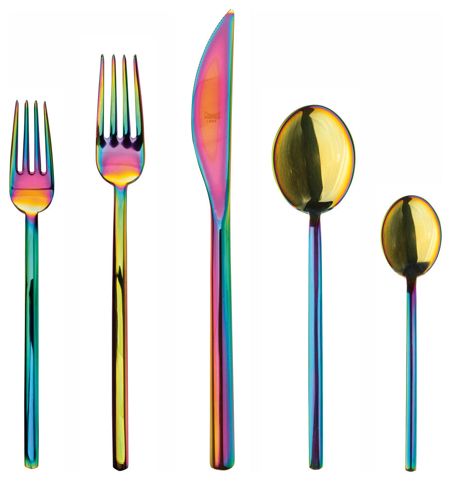 Due Flatware Set, Rainbow, 5 Pcs.
