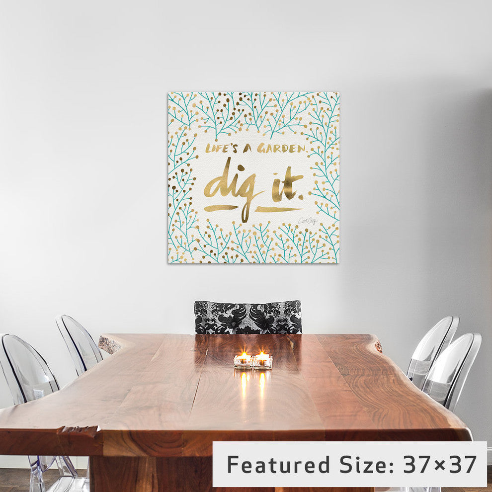 "Dig It" Print by Cat Coquillette, 26"x26"x1.5"