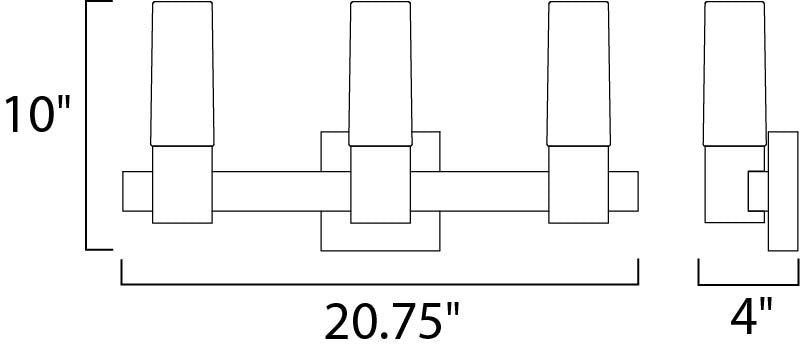 Contessa 3-Light Bath Vanity, Natural Aged Brass, Satin White Glass