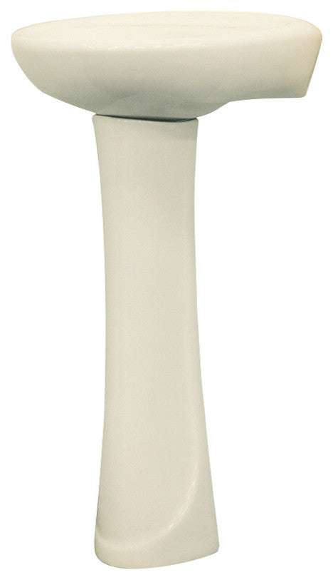 Madison Vitreous China Pedestal Sink Only, Biscuit