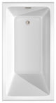 Grayley 60x32x18" Alcove Bathtub With Right-Hand Drain andTrim, Brushed Nickel