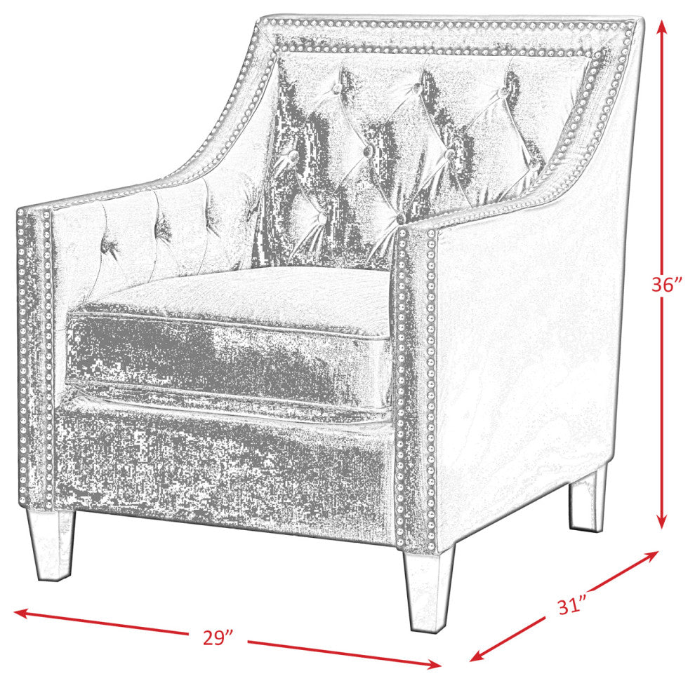 Teagan Accent Chair, Marine Blue