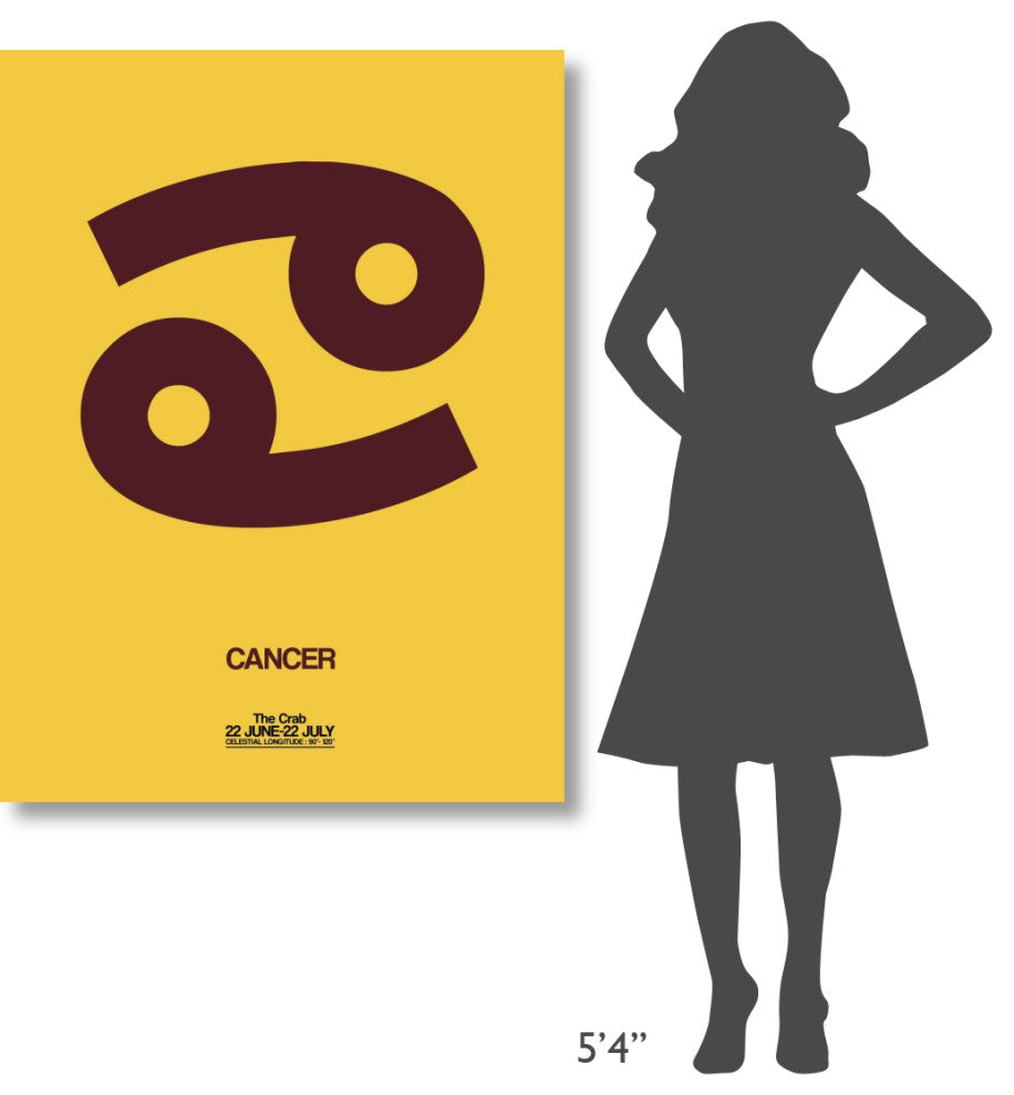 "Cancer Zodiac Sign Brown" Fine Art Print
