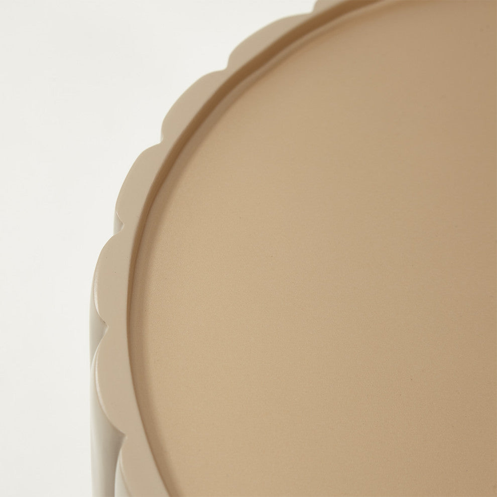 Malibu Crest Round Chairside Table - Chardonnay