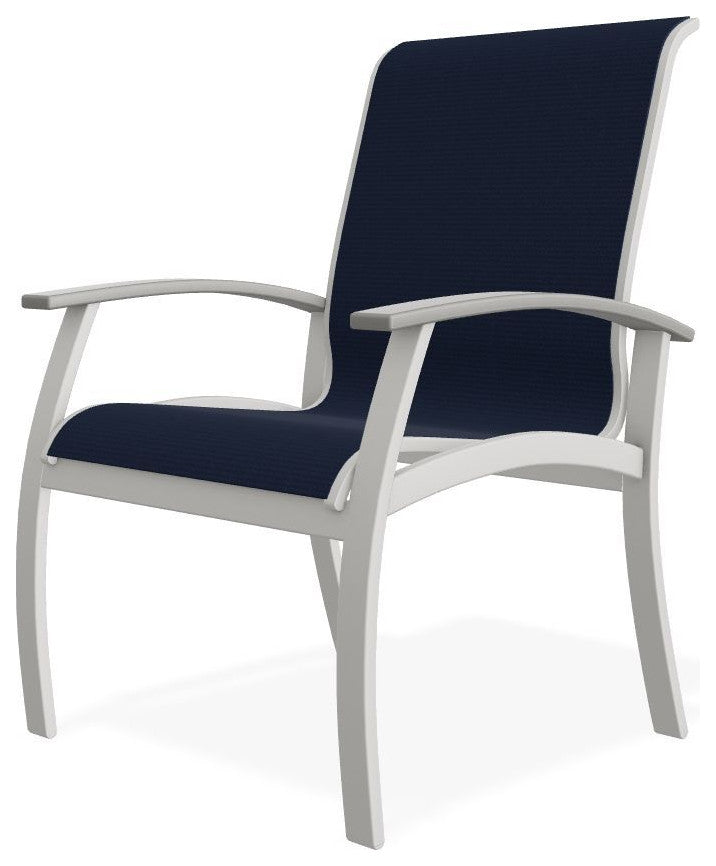 Belle Isle Sling Outdoor Dining Chair, Navy/Snow