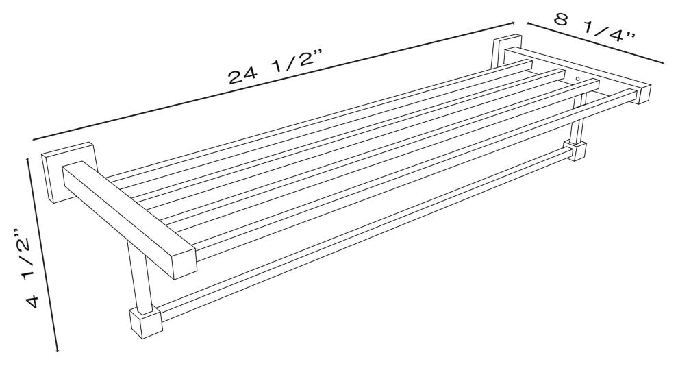 Vienna Series Gold Bathroom Towel Shelf Rack
