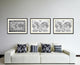 World Vintage B&W Map Canvas Print, 16"x21"