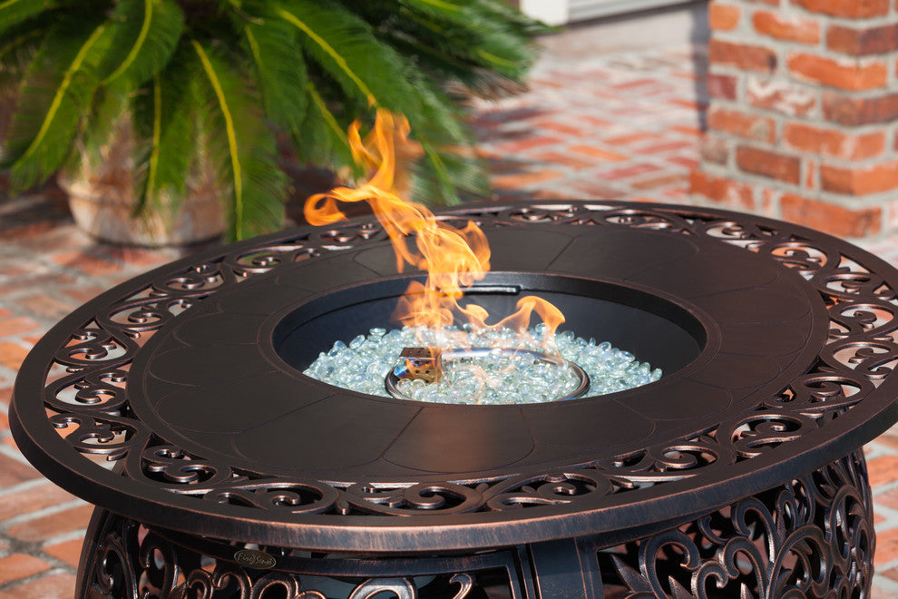 Toulon Cast Aluminum Oval LPG Fire Pit