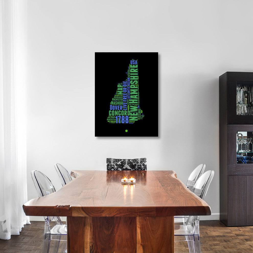 "New Hampshire Word Cloud 1" Fine Art Print