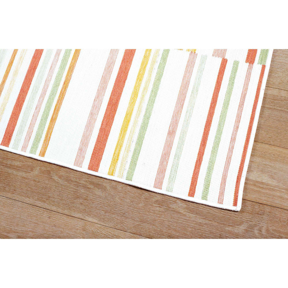 Plaza Lines Area Rug, Tropical, 2'x7'6"