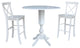 42" Round Pedestal Bar Height Table with 2 Bar Height Stools