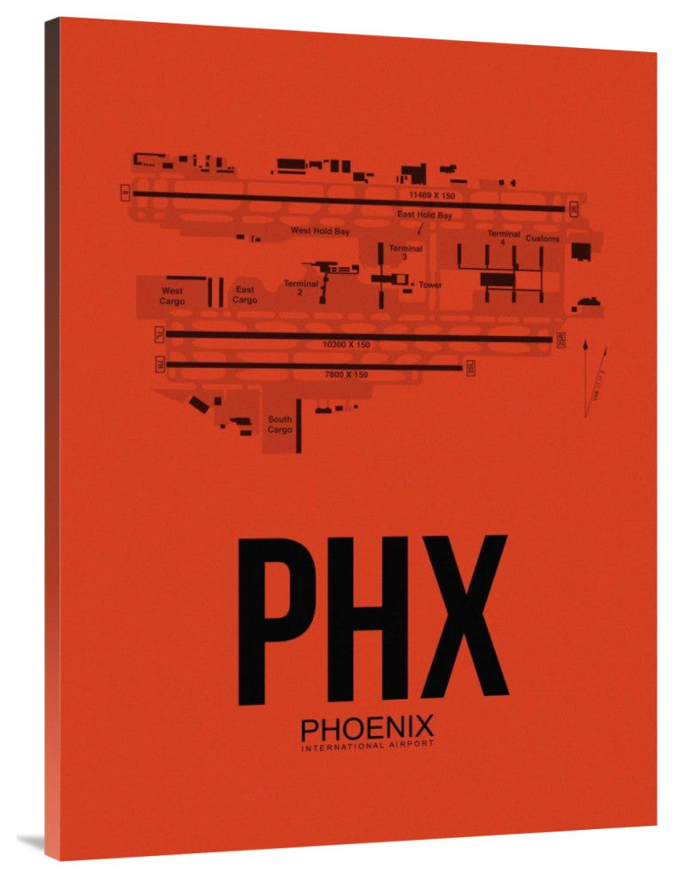 "PHX Phoenix Airport Orange" Fine Art Print