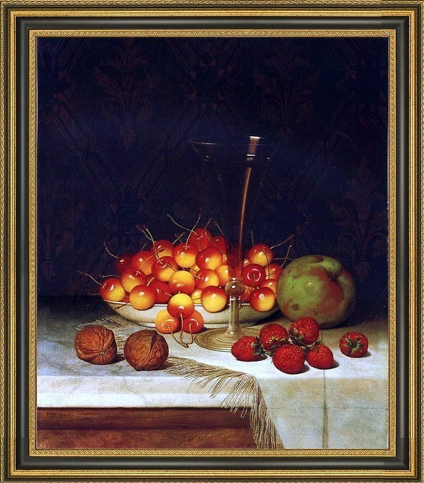 William Mason Brown Fruit and Wine Framed Premium Canvas Print, 20"x25"