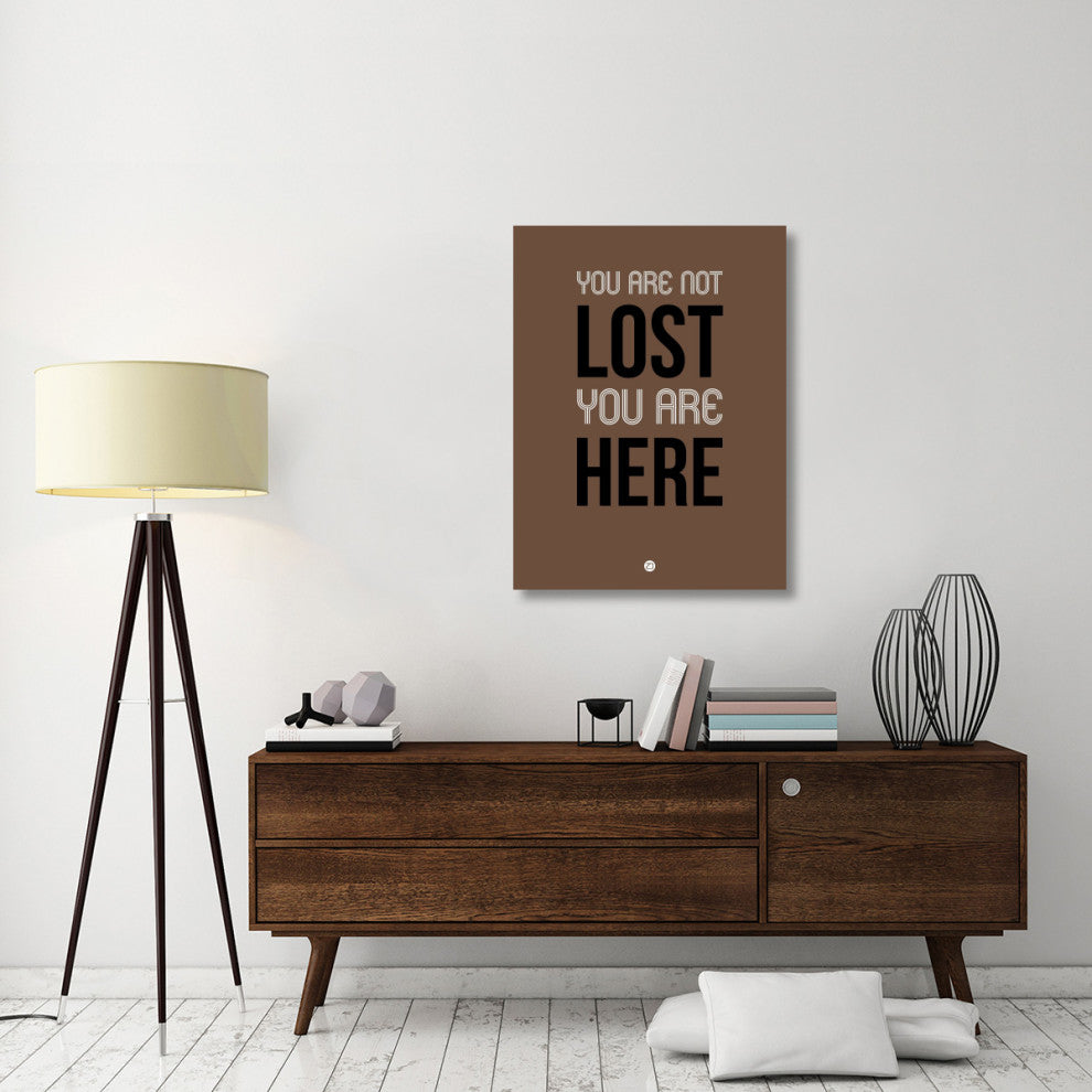 "You Are Not Lost Poster Brown" Fine Art Print