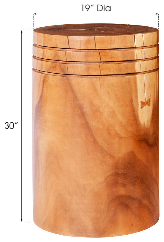 Chamcha Wood Pedestal, Round