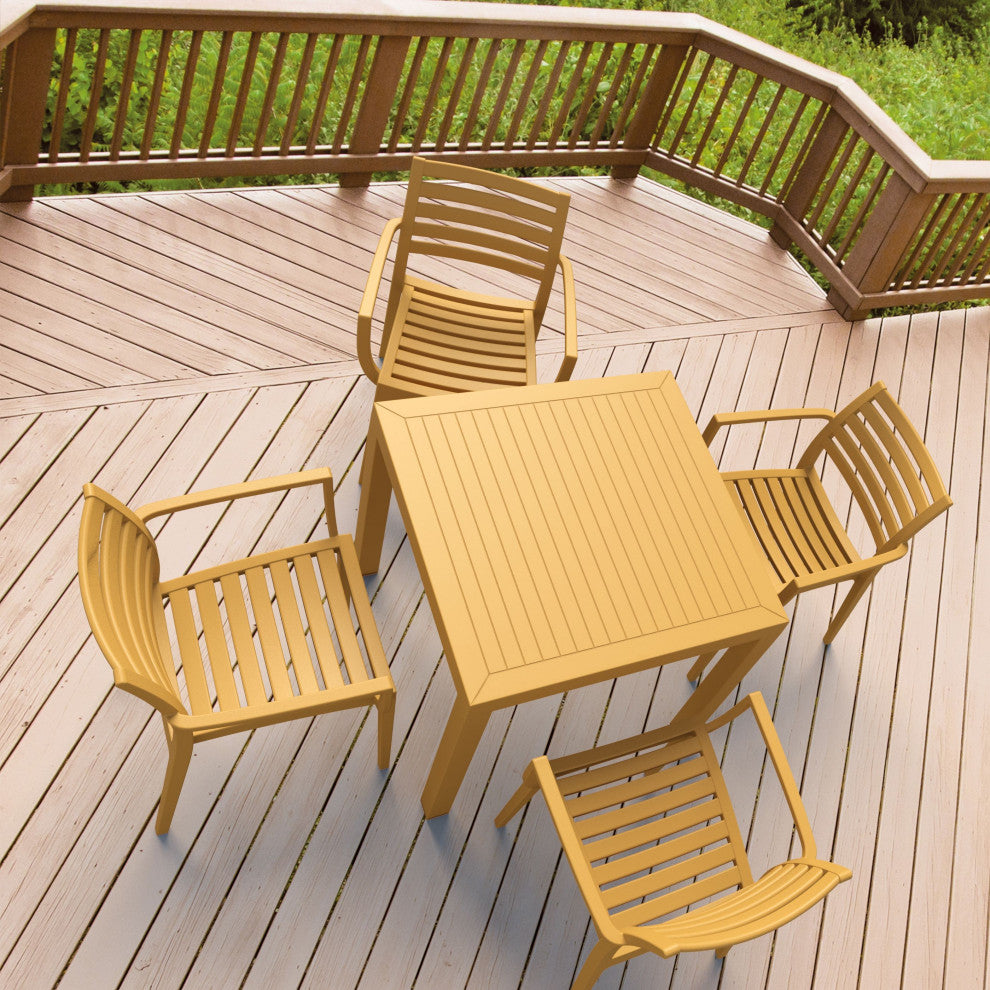 Compamia Artemis 5-Piece Outdoor Dining Set, Teak Brown