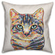 Watercolor Cat Throw Pillow