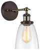 IRONCLAD, Industrial-style 1 Light Rubbed Bronze Wall Sconce, 6" Wide