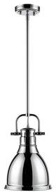 Duncan Mini Pendant With Rod, Chrome, Chrome