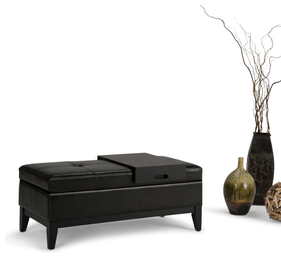 Oregon Storage Ottoman Bench with Tray
