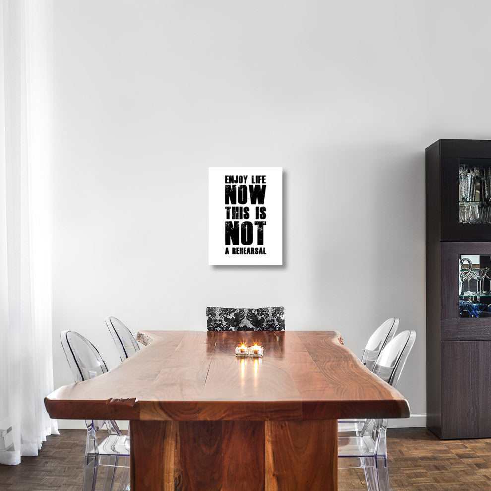 "Enjoy Life Now Poster White" Fine Art Print