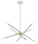 Livex Lighting Soho 8 Light White With Polished Brass Accents Chandelier