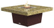 Square Fire Pit Table, 48x48, Chat Height, Natural Gas, Santa Cecilli Top, Dark
