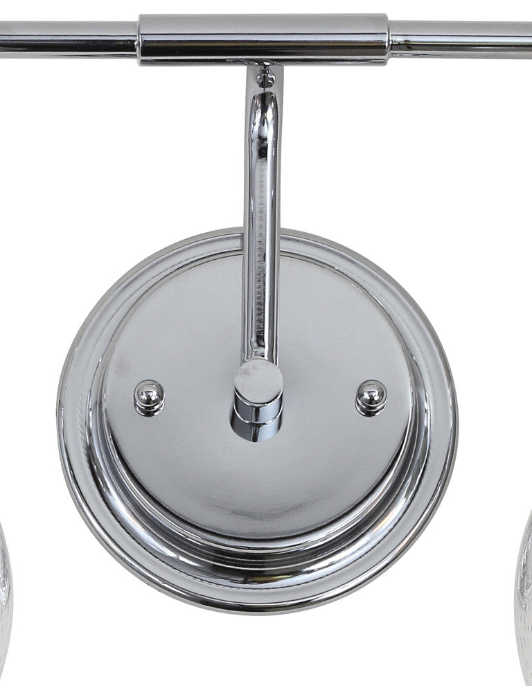 Shirley Metal, Bubbled Glass Vanity Light, Chrome, 2-Light