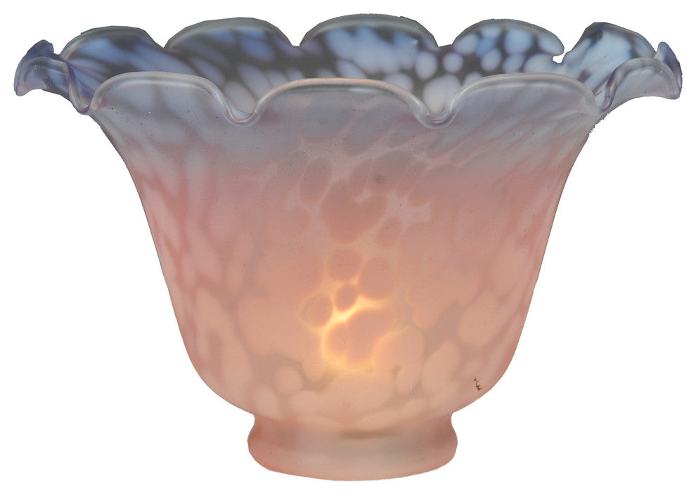 Meyda Lighting 10731 6"W Fluted Bell Pink And Blue Shade
