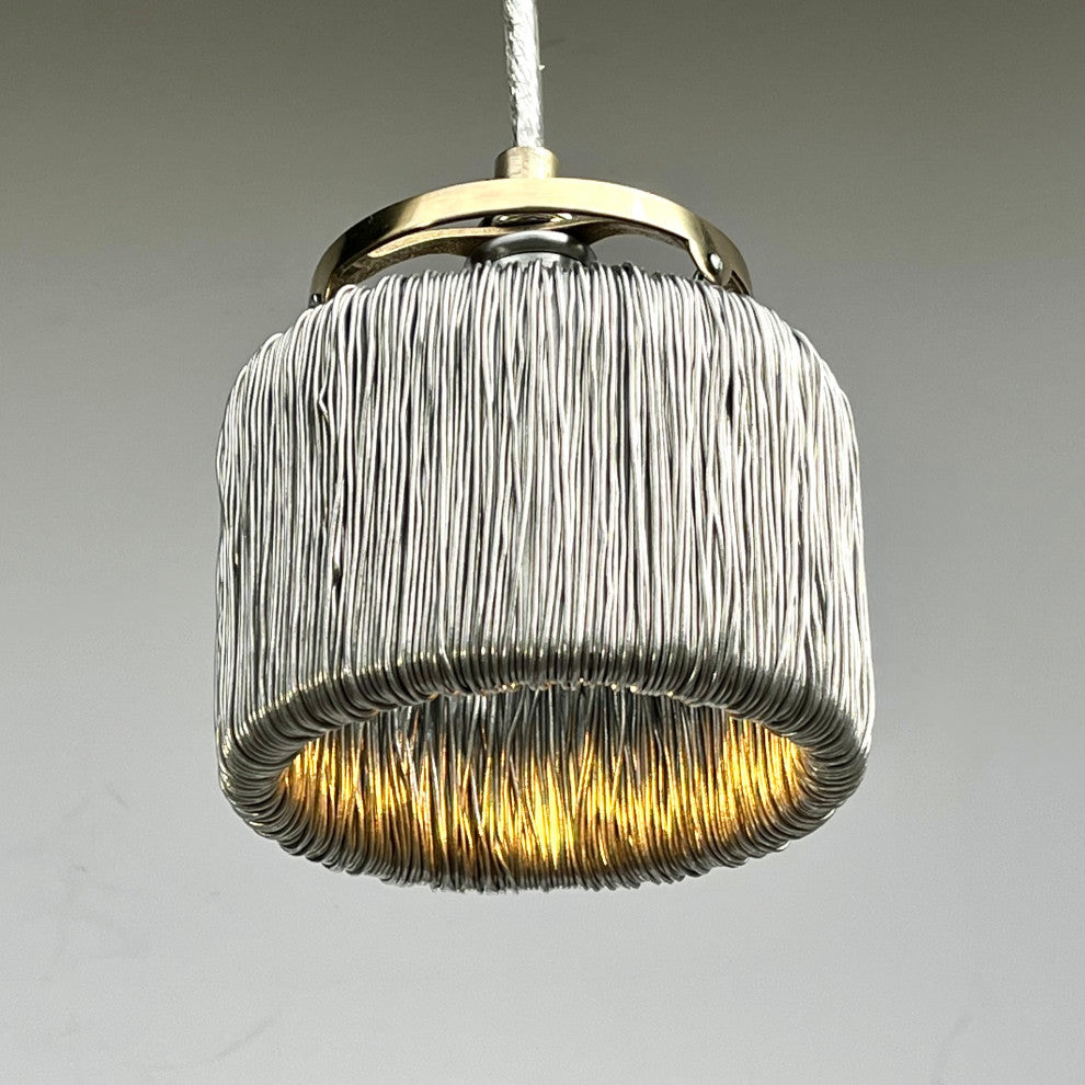 Tesla Wire Coil Shade Mini Pendant 1